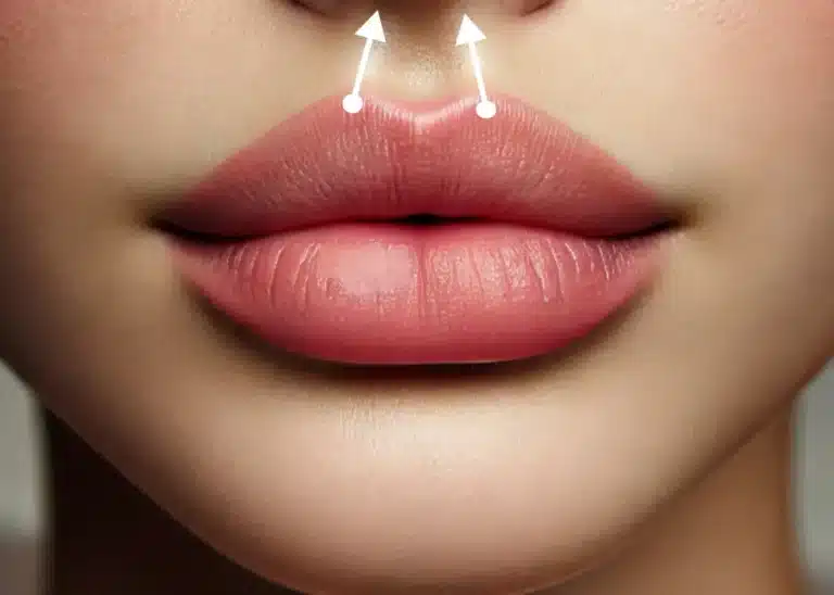 photo of lip philtrum contouring