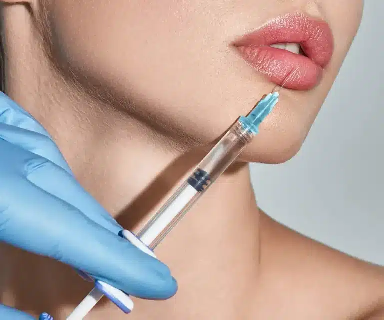 photo injections d'acide hyaluronique pour hydrater le lèvres gercées