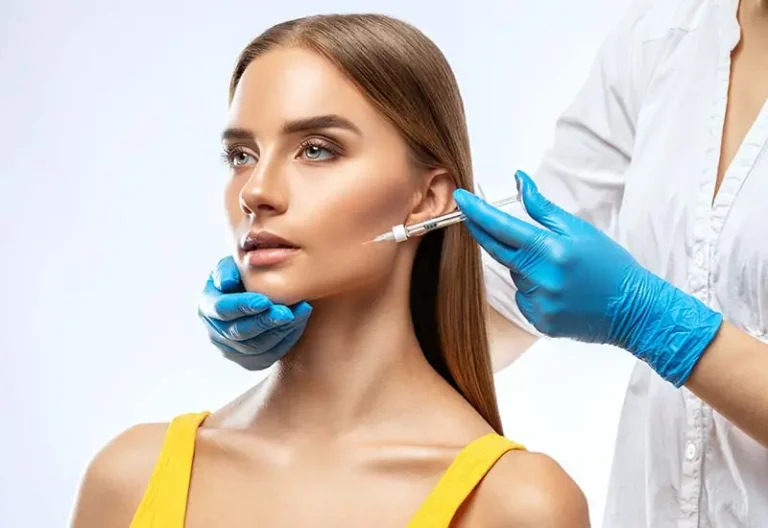 photo hollow cheek filling with hyaluronic acid