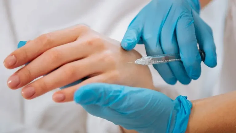 photograph of hand filling with hyaluronic acid