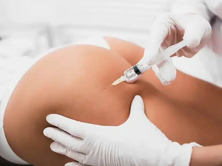 photo of buttocks injection session